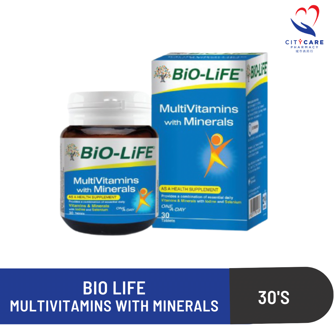 BIOLIFE MULTIVITAMINS WITH MINERALS 30’S CITYCARE PHARMACY