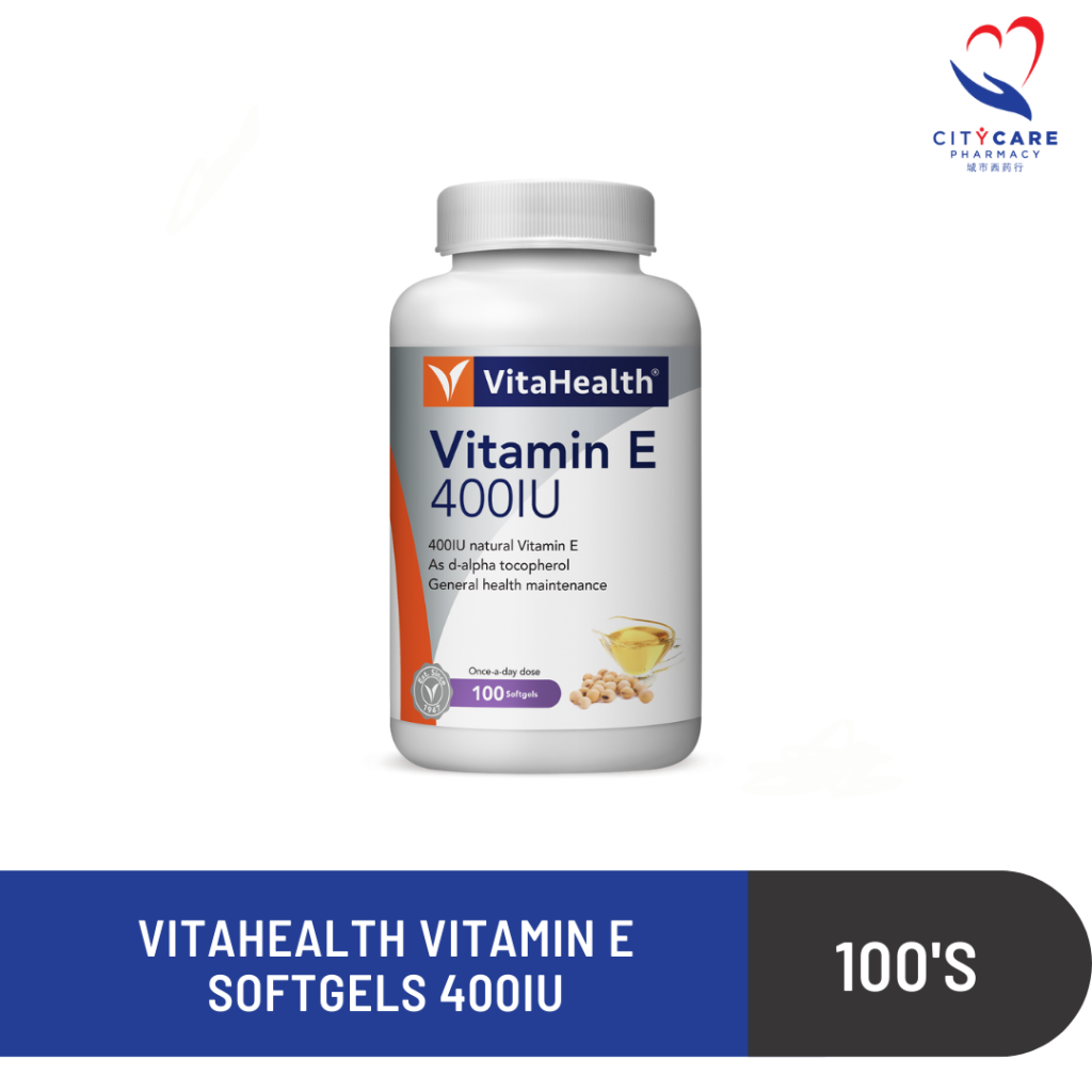 VITAHEALTH VITAMIN E SOFTGELS 400IU 100’S CITYCARE PHARMACY