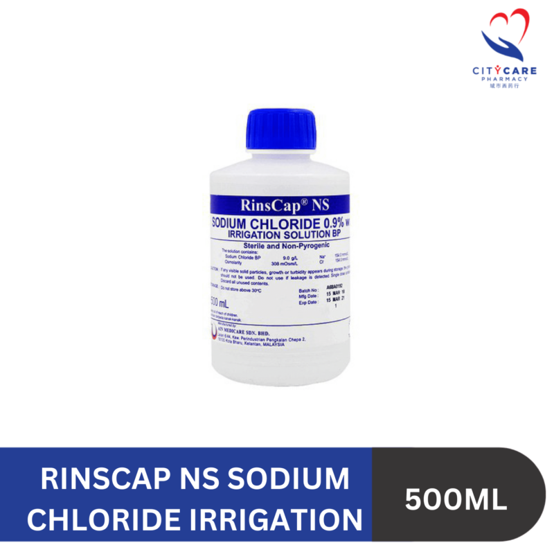 RINSCAP NS SODIUM CHLORIDE IRRIGATION 500ML CITYCARE PHARMACY