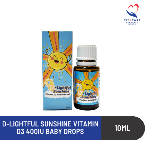 New Variation D-Lightful Sunshine Vitamin D3 400iu Baby Drops 10ml